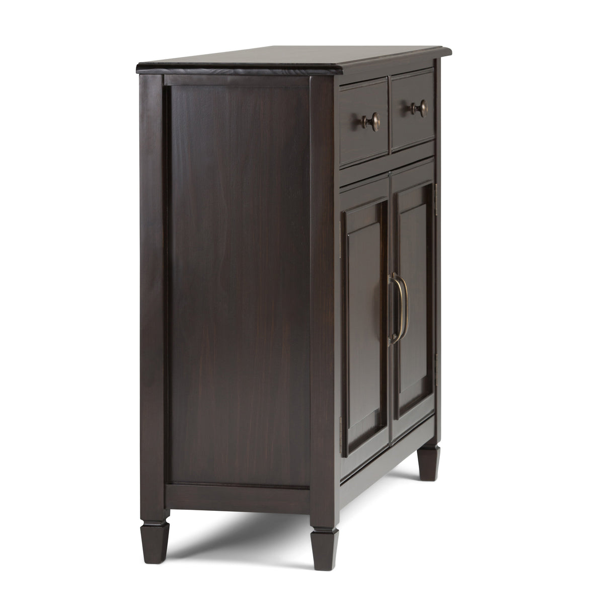 Connaught Solid Wood Entryway Storage Cabinet in Dark Chestnut