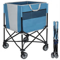 Rolling Ball Storage Cart with Wheels, Blue/Gray