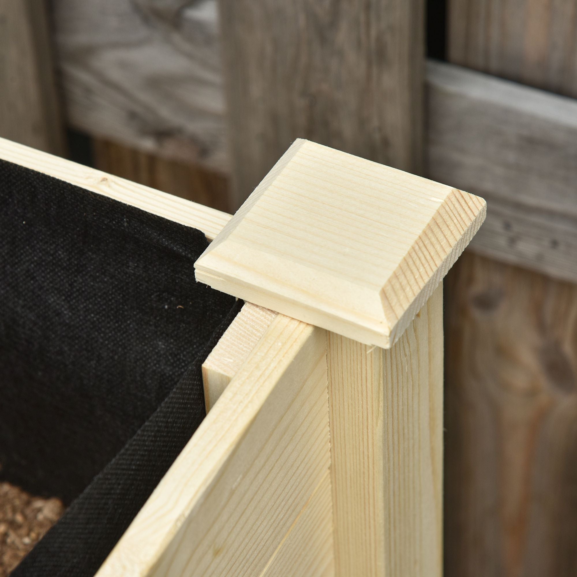 Outsunny Raised Garden Bed with Lockable Wheels