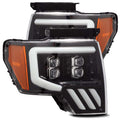 AlphaRex 09-14 Ford F-150 NOVA LED Proj Headlights Plank Style Gloss Black w/Activ Light/Seq Signal 880190 *Discontinued