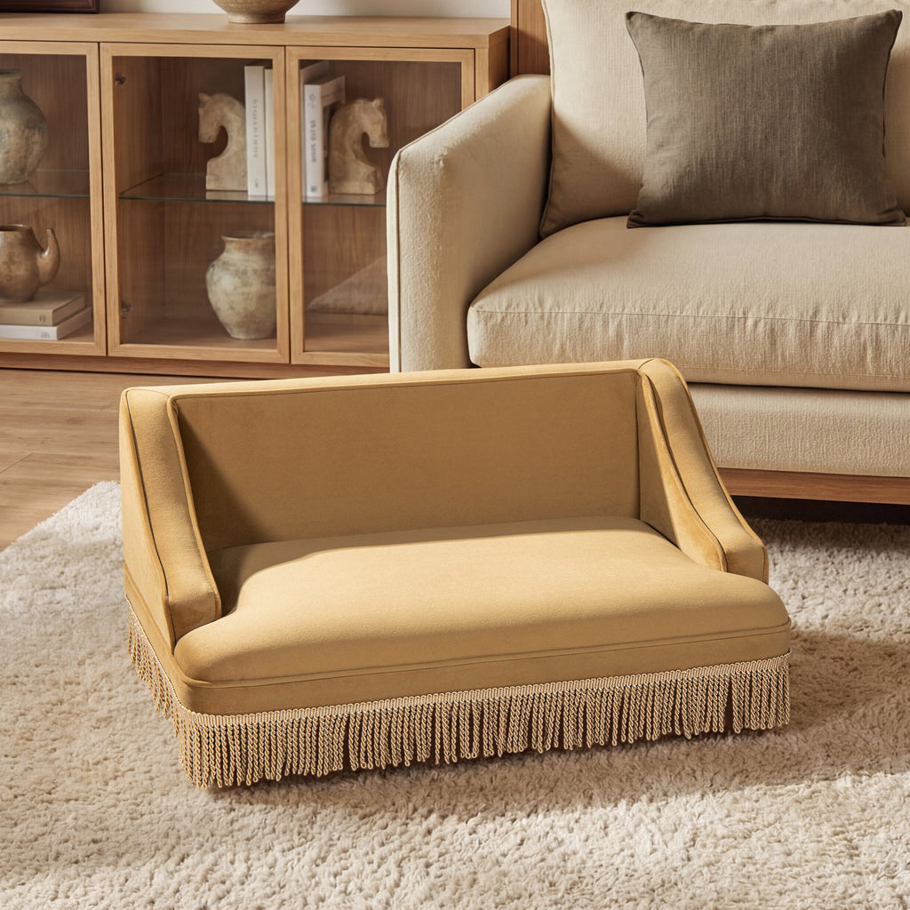 Duchess 33" Medium Princess Pet Bed Sofa with Fringe Skirt