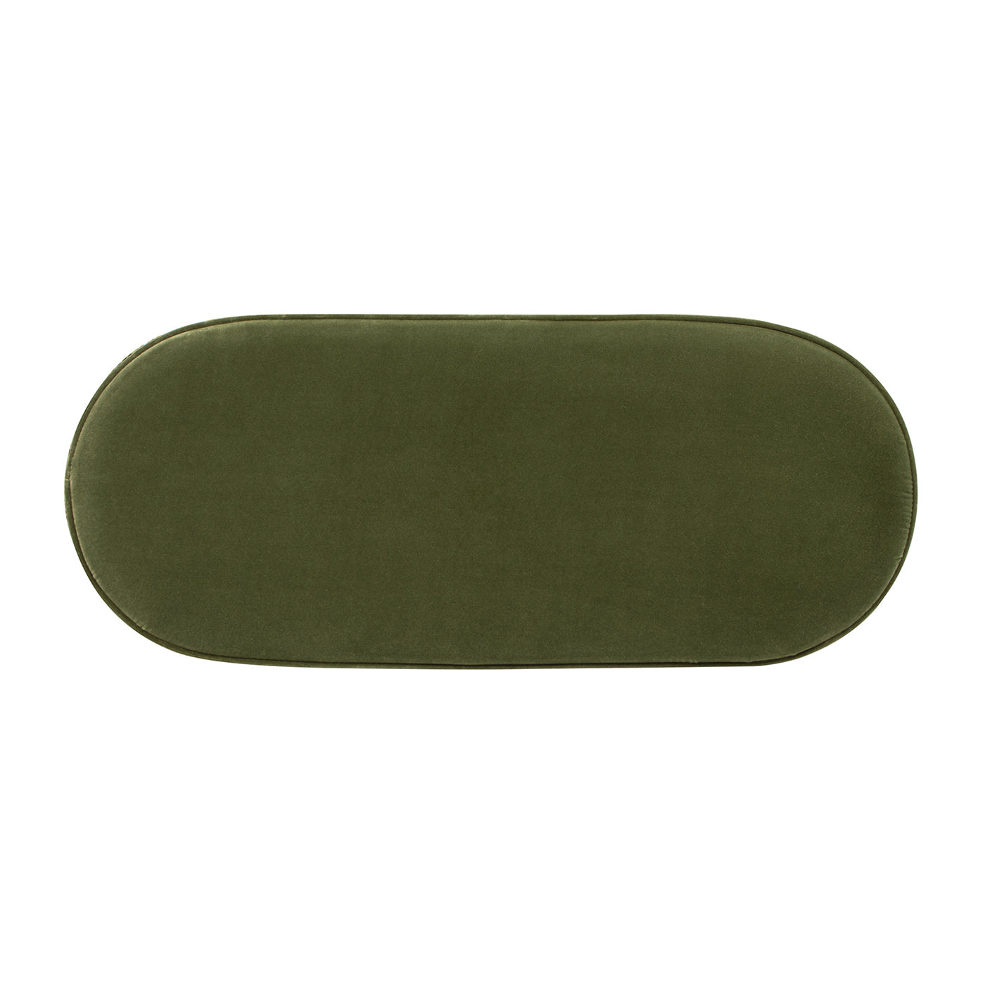 Serena 38" Oval Storage Bench Ottoman, Olive