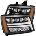 AlphaRex 07-13 Chevy AvalancheáNOVA LED Proj Headlights Plank Style Matte Black w/Activ Light/DRL 880288 *Discontinued