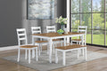 Contemporary 6pc Dining Set Table with 4 Side Chairs and Bench