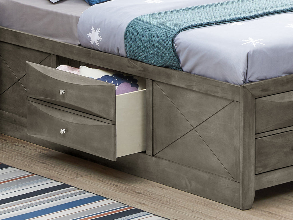 Stylish Contemporary Twin Bed With Storage