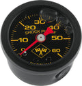 Bikers Choice 0-60 PSI Oil Pressure Gauge Black Face Black Bezel Liquid Filled Universal Custom 496459