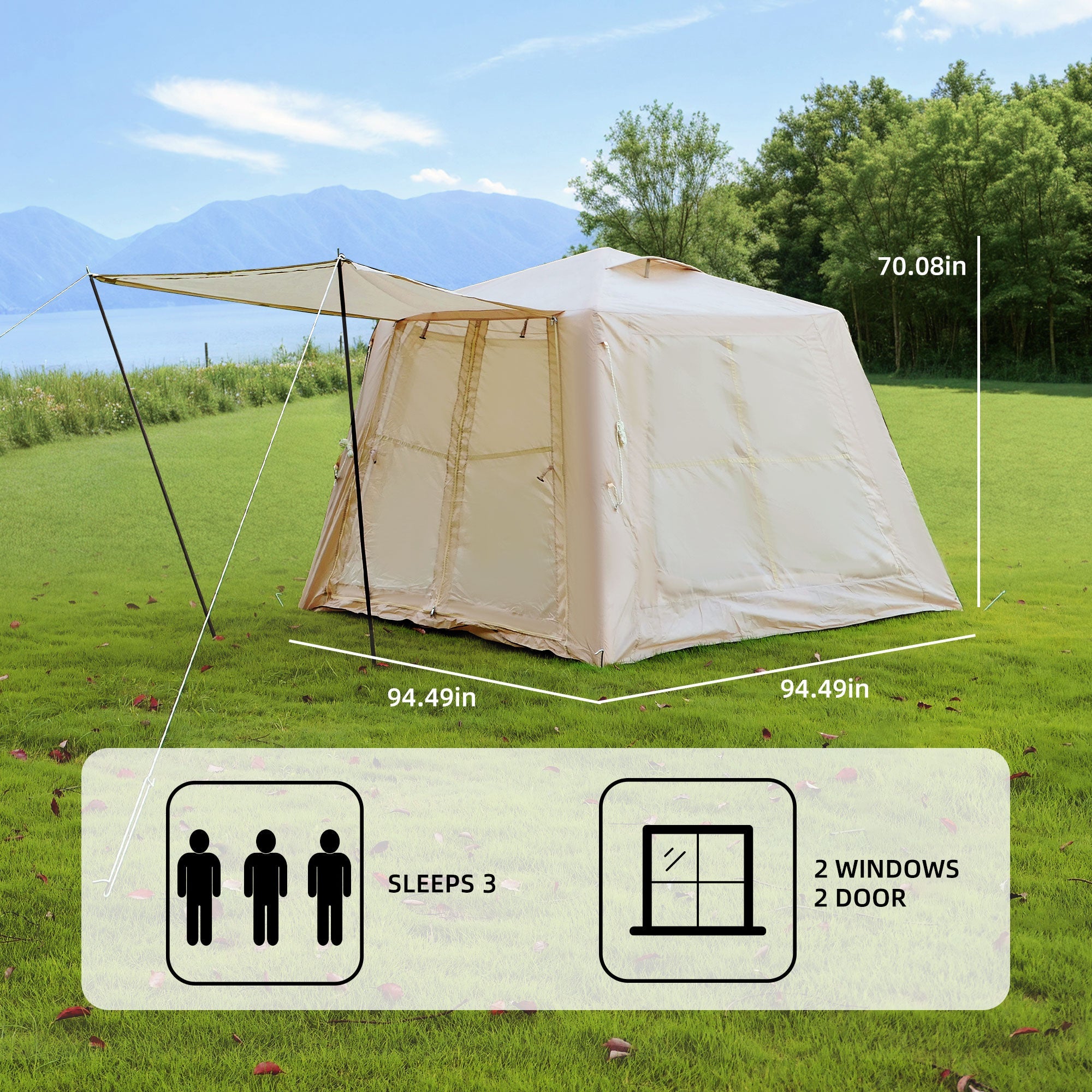 Inflatable Tents for Camping with Canopy