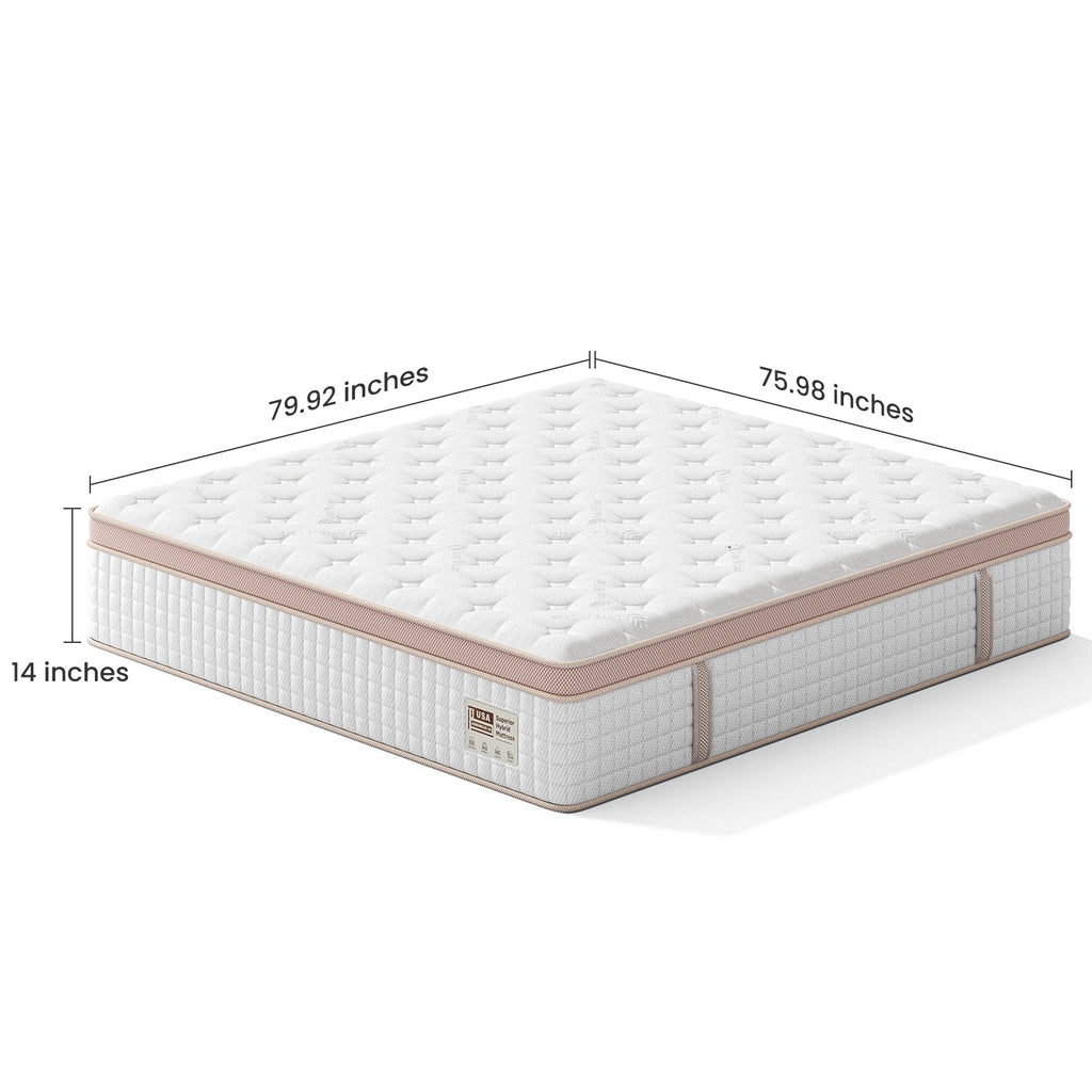 14 Inch Firm Hybrid Mattress – King Size