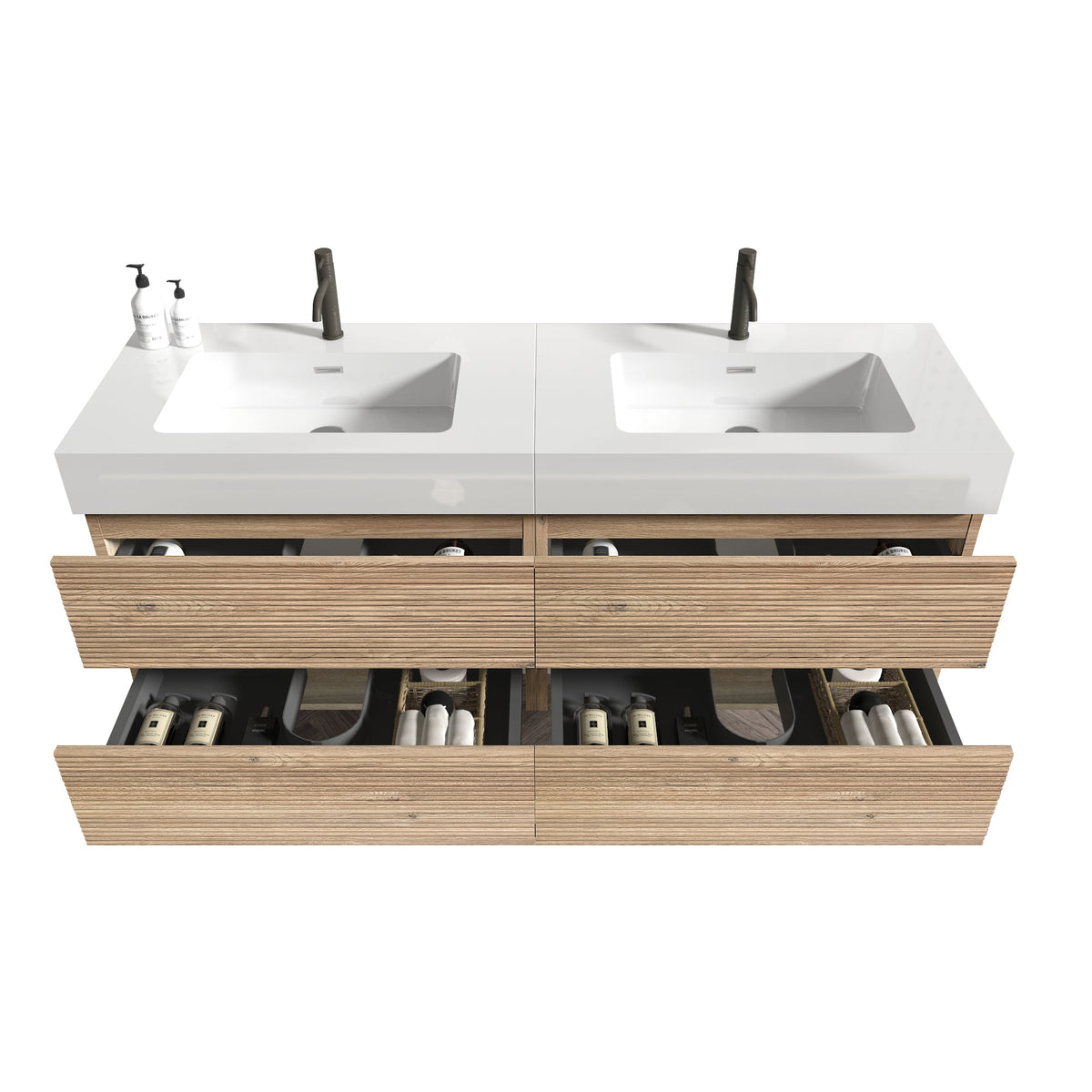 Grace 60'' Bathroom Vanity with Double Drawers