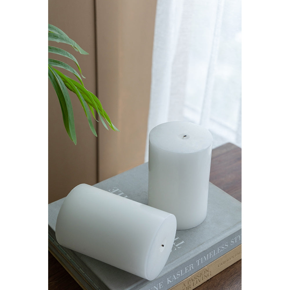 4x6" 2PK Unscented Soy Wax Candle