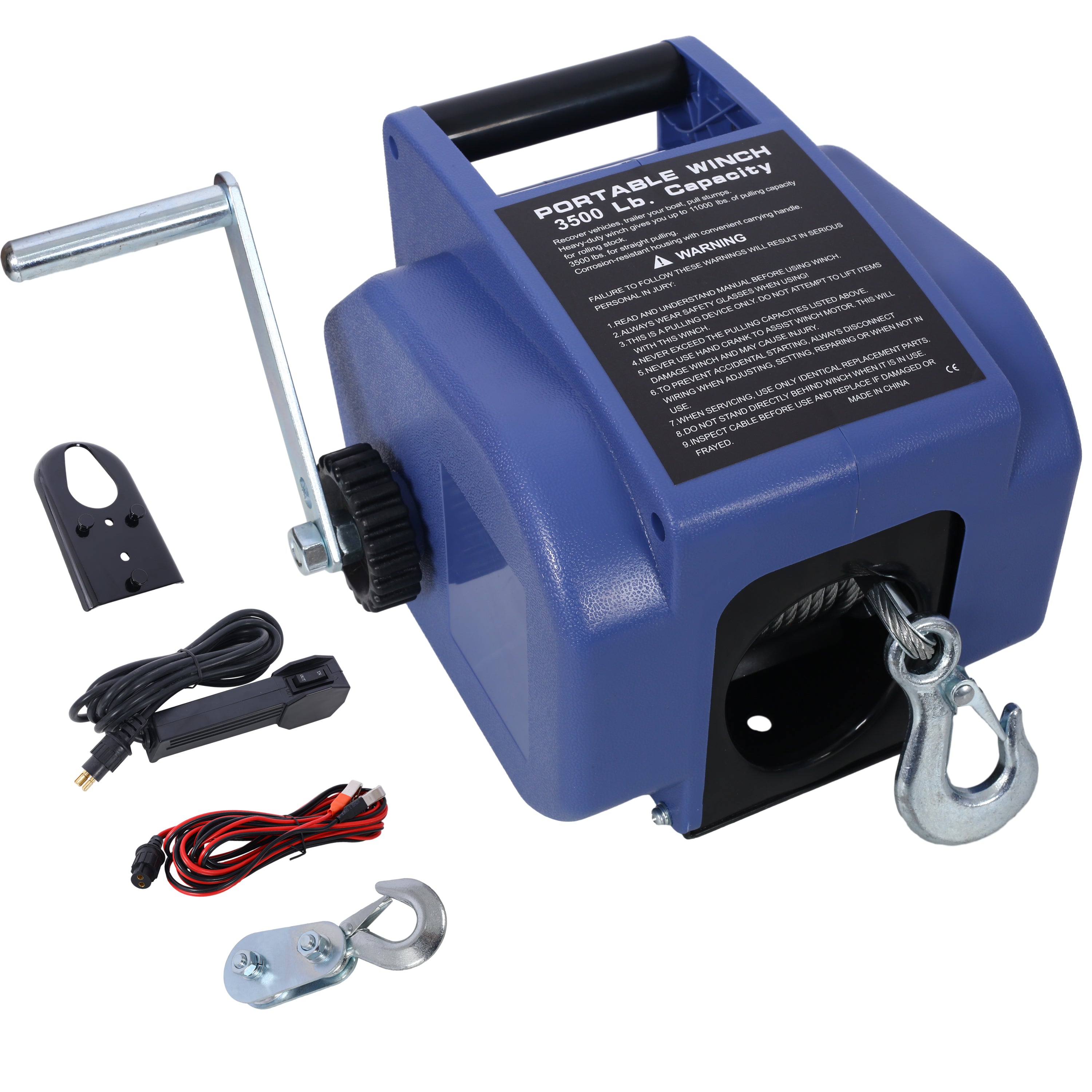 12V 3500lbs Trailer Winch
