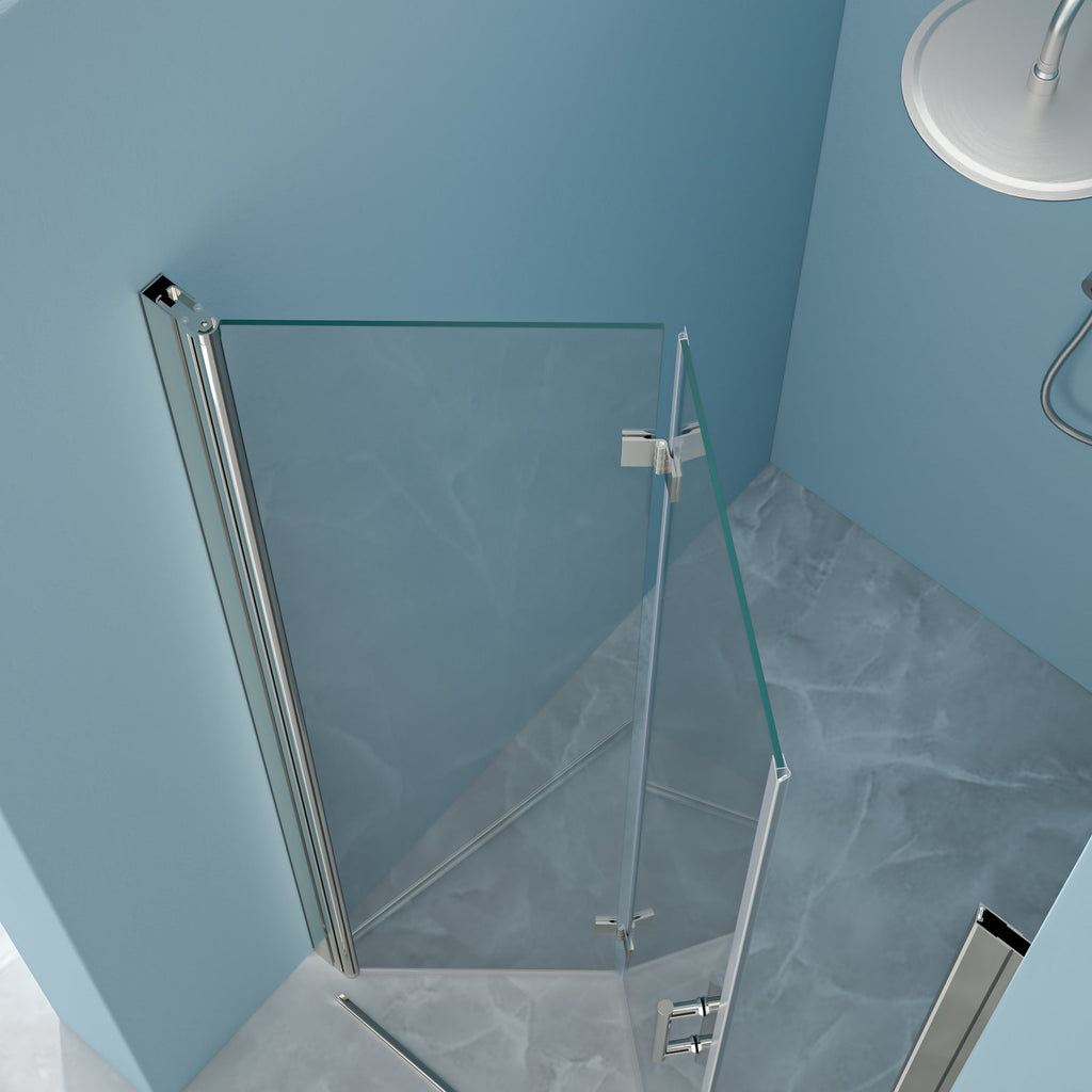 36"W x 72"H Fold Frameless Shower Door