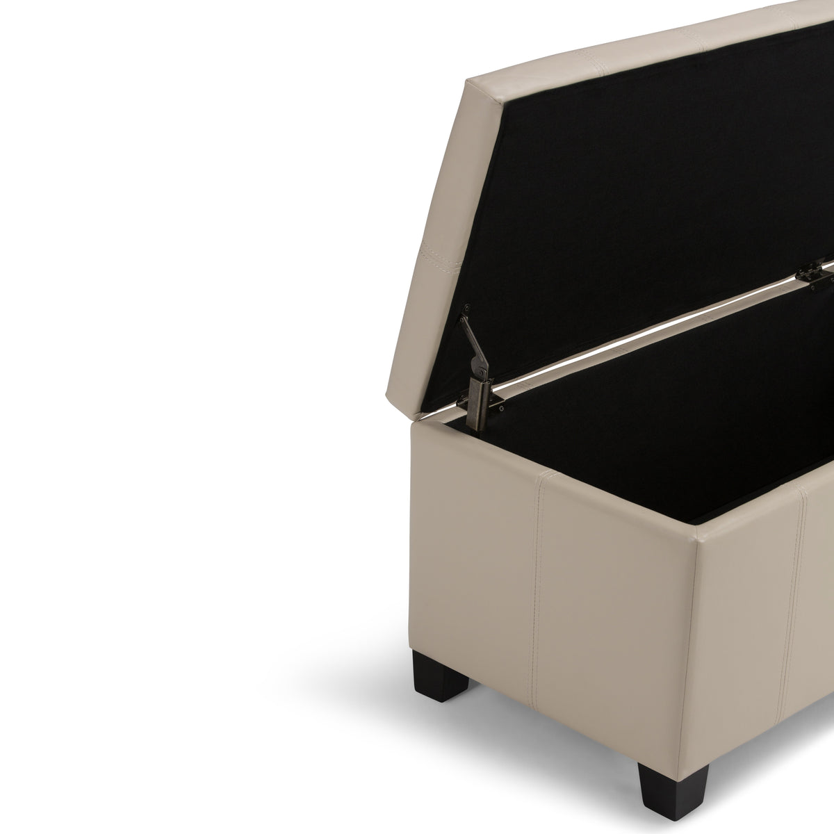 Dover 36 Inch Wide Storage Ottoman Bench in Satin