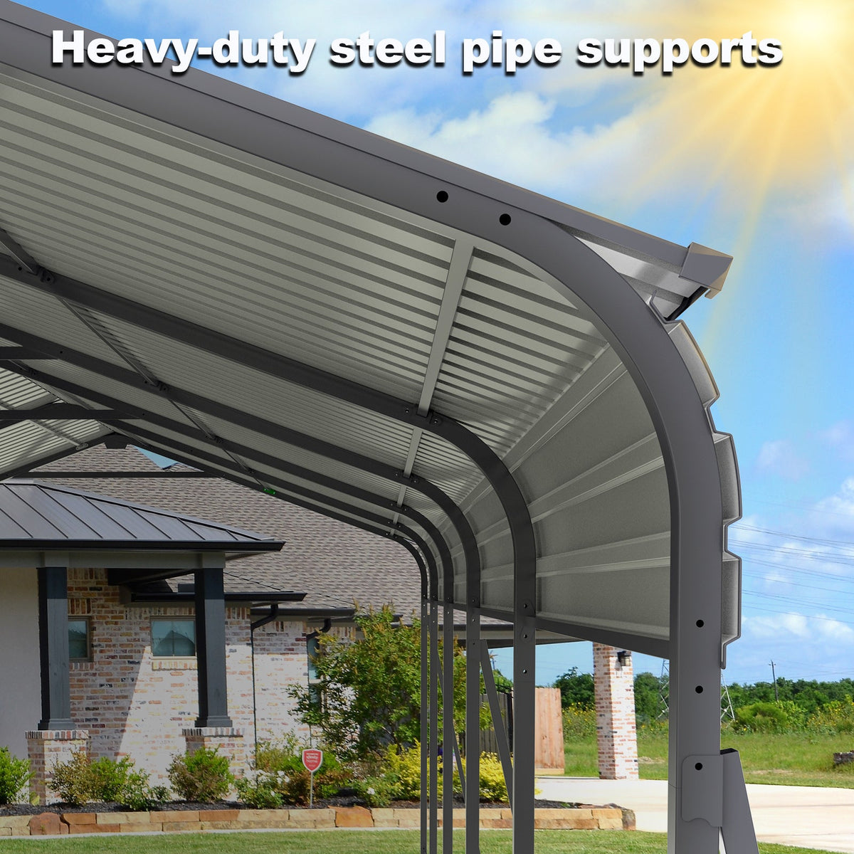 Heavy Duty Metal Carport 13 × 26.5 FT