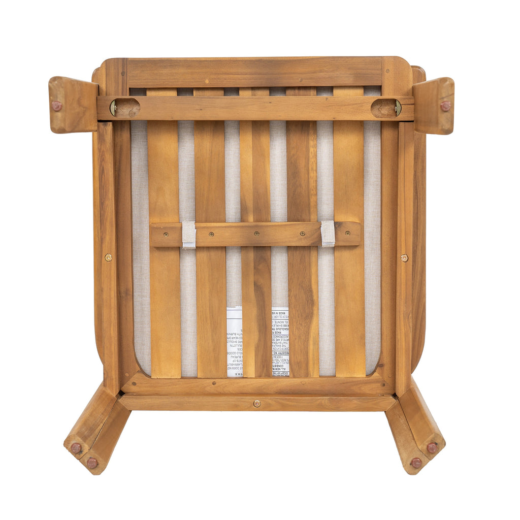 Kaja Outdoor Acacia Wood Dining Chair, Teak Finish