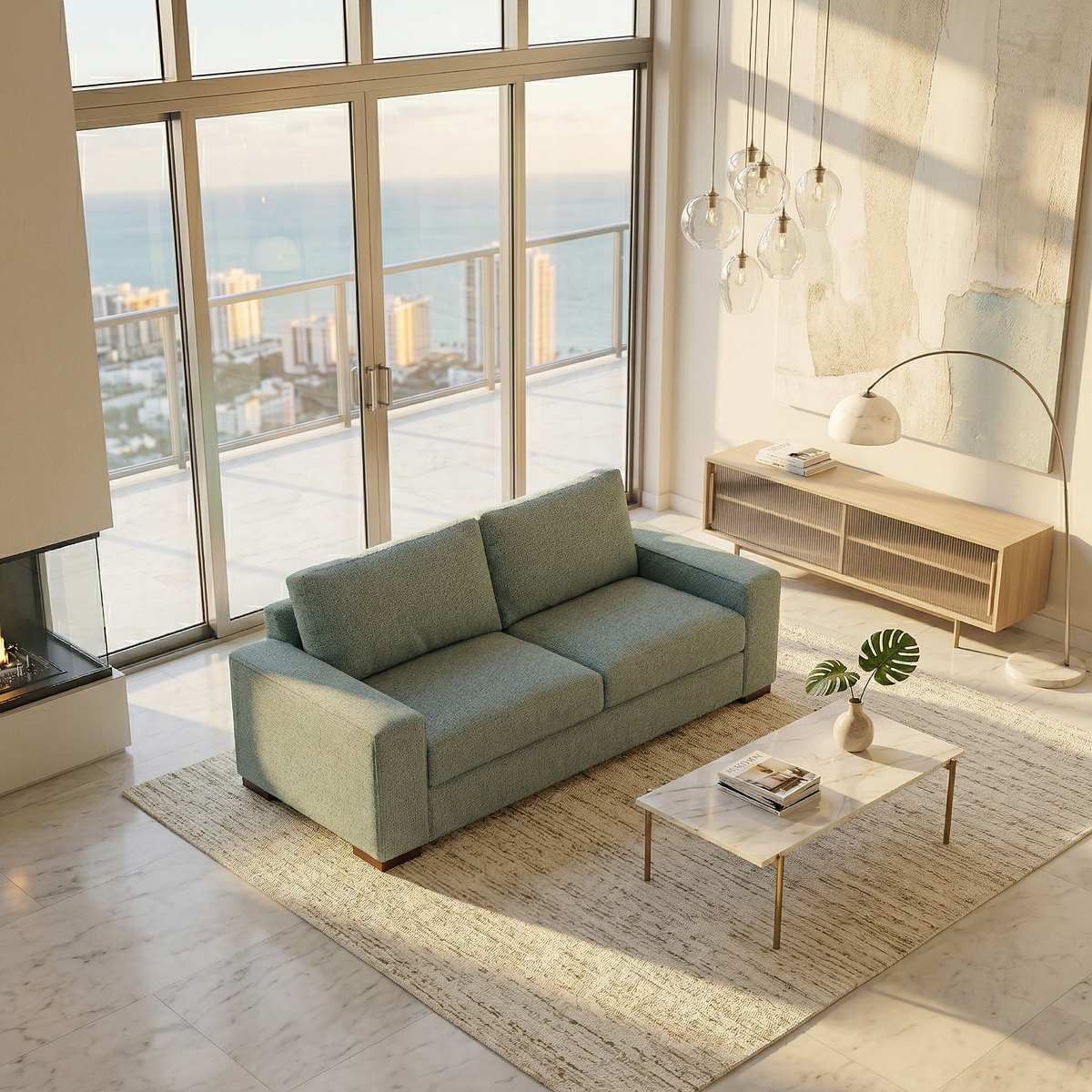 Modena Sofa 2 Arm – Leslie Robins Egg