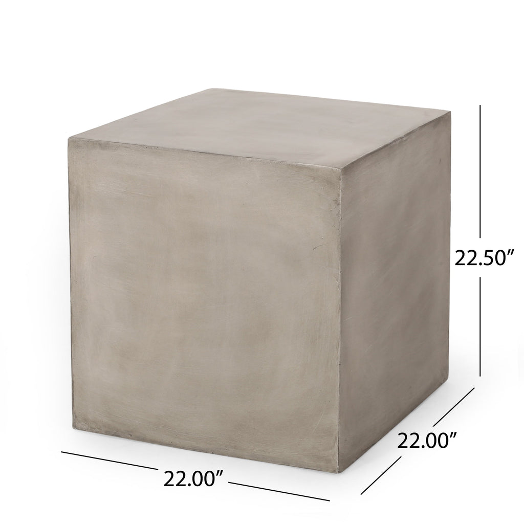 Outdoor MGO Square Side Table - Light Gray