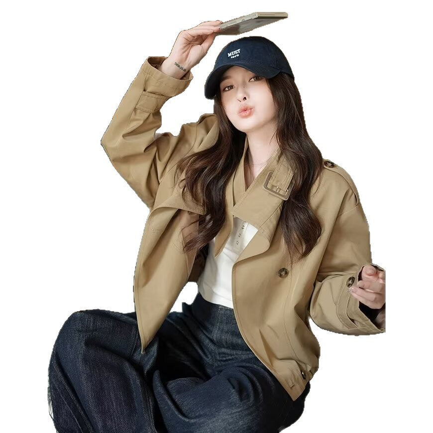 Fashionable Versatile Plus-size Relaxed-fit Cropped Jacket