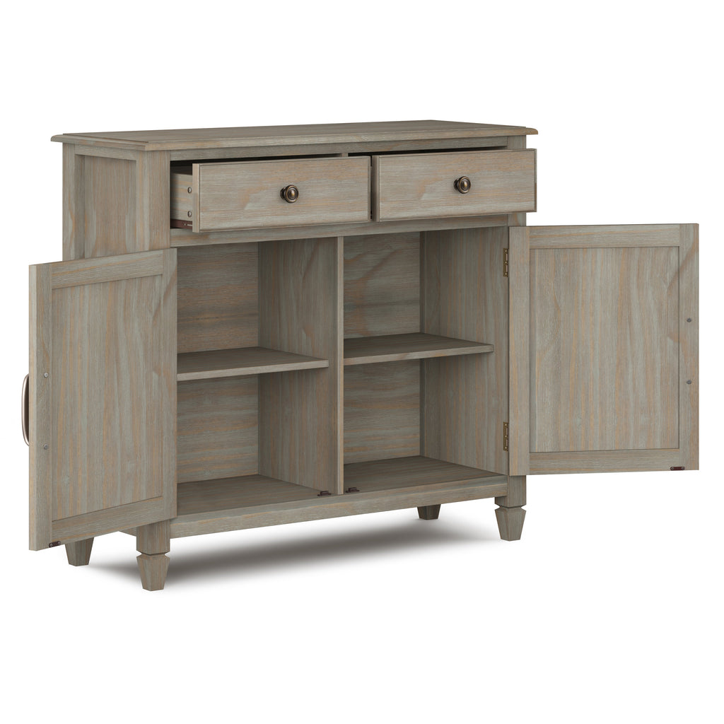 Connaught Solid Wood Entryway Storage Cabinet in Distressed