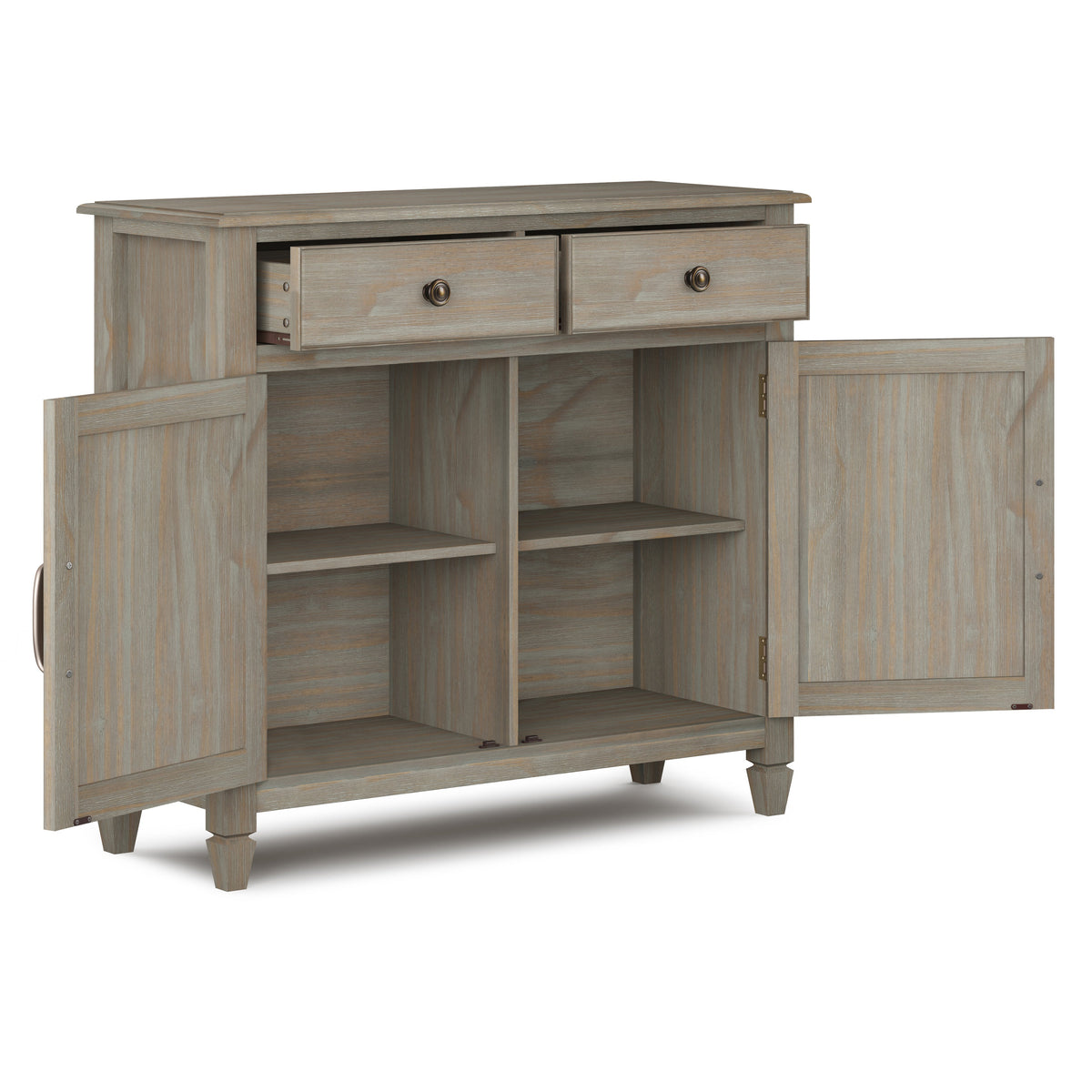 Connaught Solid Wood Entryway Storage Cabinet in Distressed