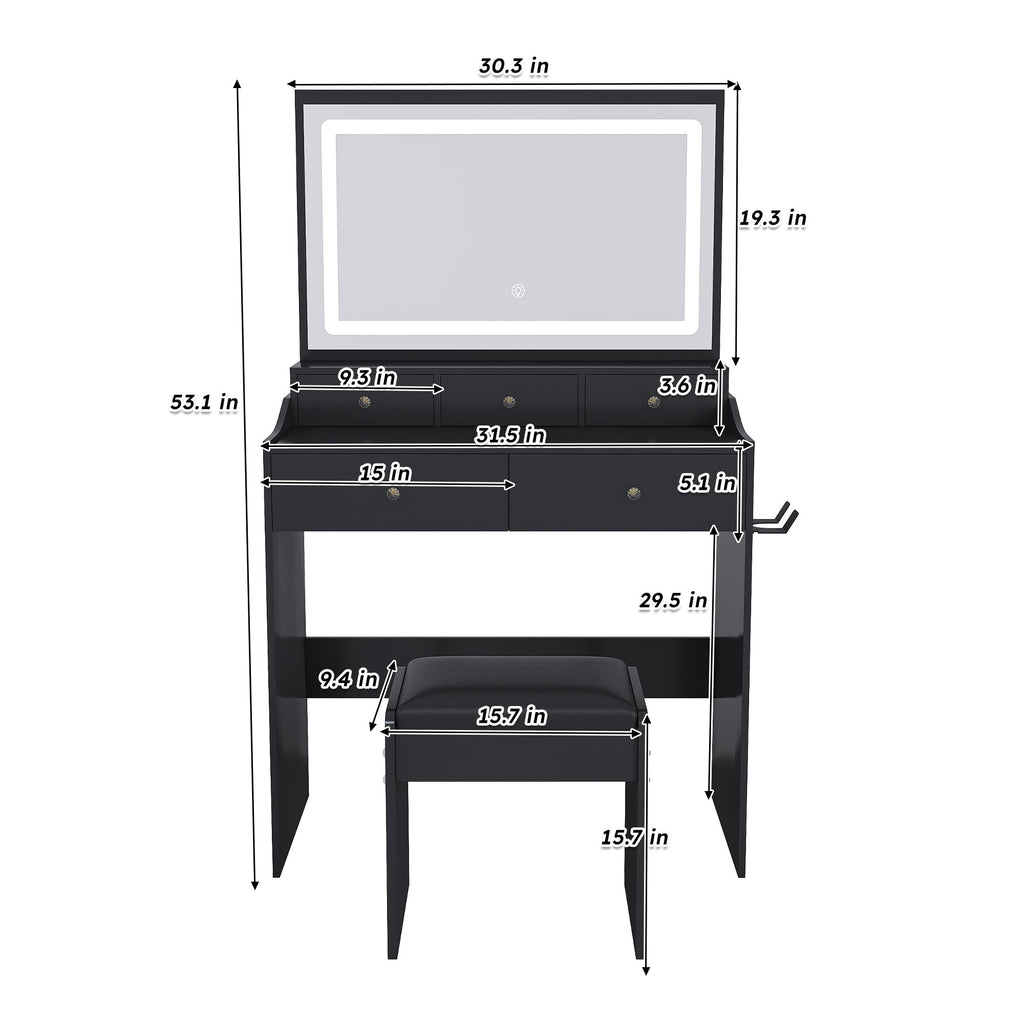 New Large Mirror Vanity Desk for Bedroom