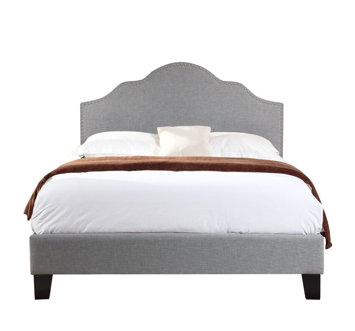 Gray Full Upholstered Bed
