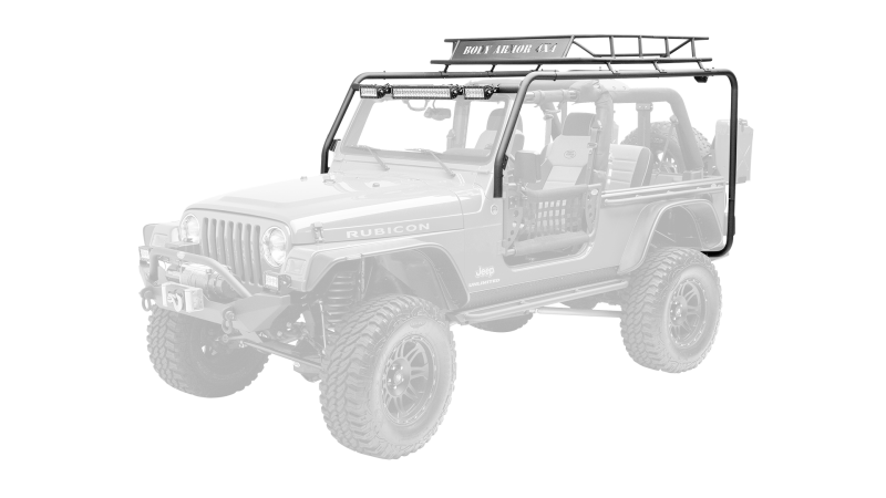 Body Armor 4x4 04-06 Jeep Wrangler Unlimited Cargo Roof Rack Box 2 Of 2 TJ-6124-2