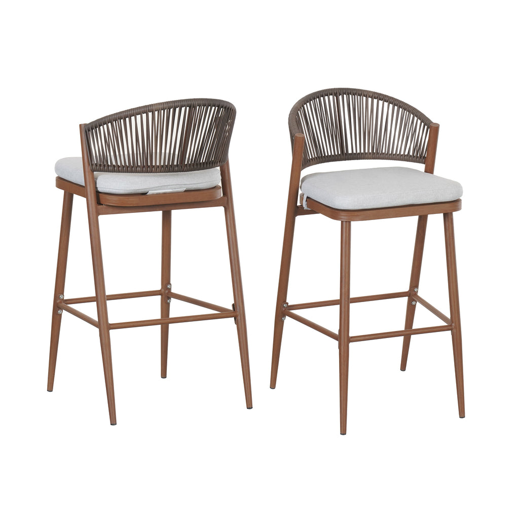 Outdoor 30.25" Seat Height Aluminum Frame Barstools
