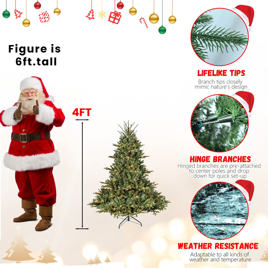 5FT Full-Shape Christmas Tree with 350 UL Lights