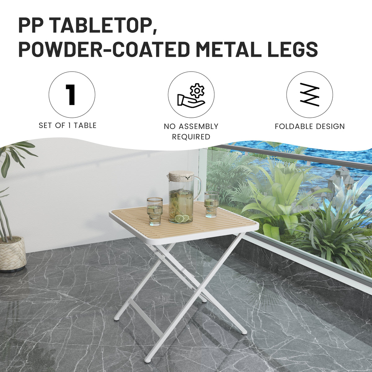 Summer - Modern Folding Square Table