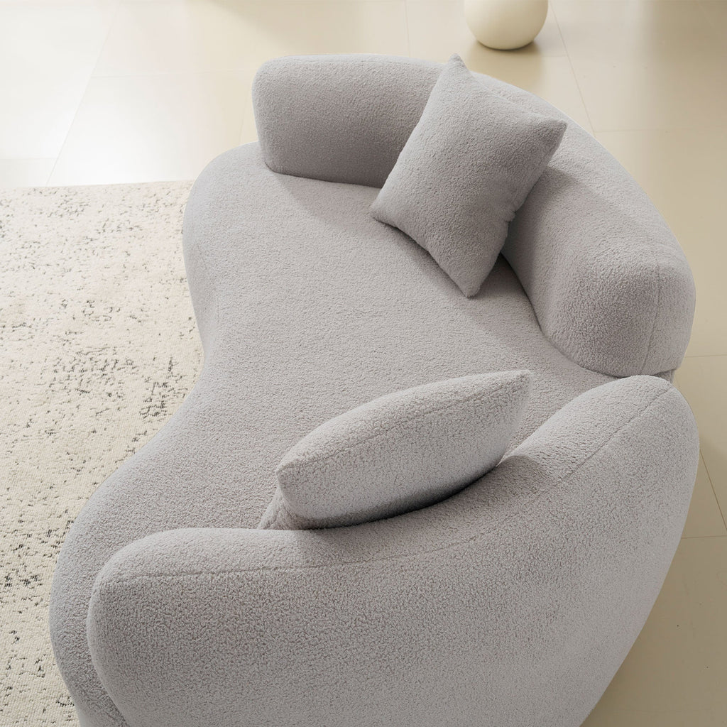66.93 Inch Curved Loveseat