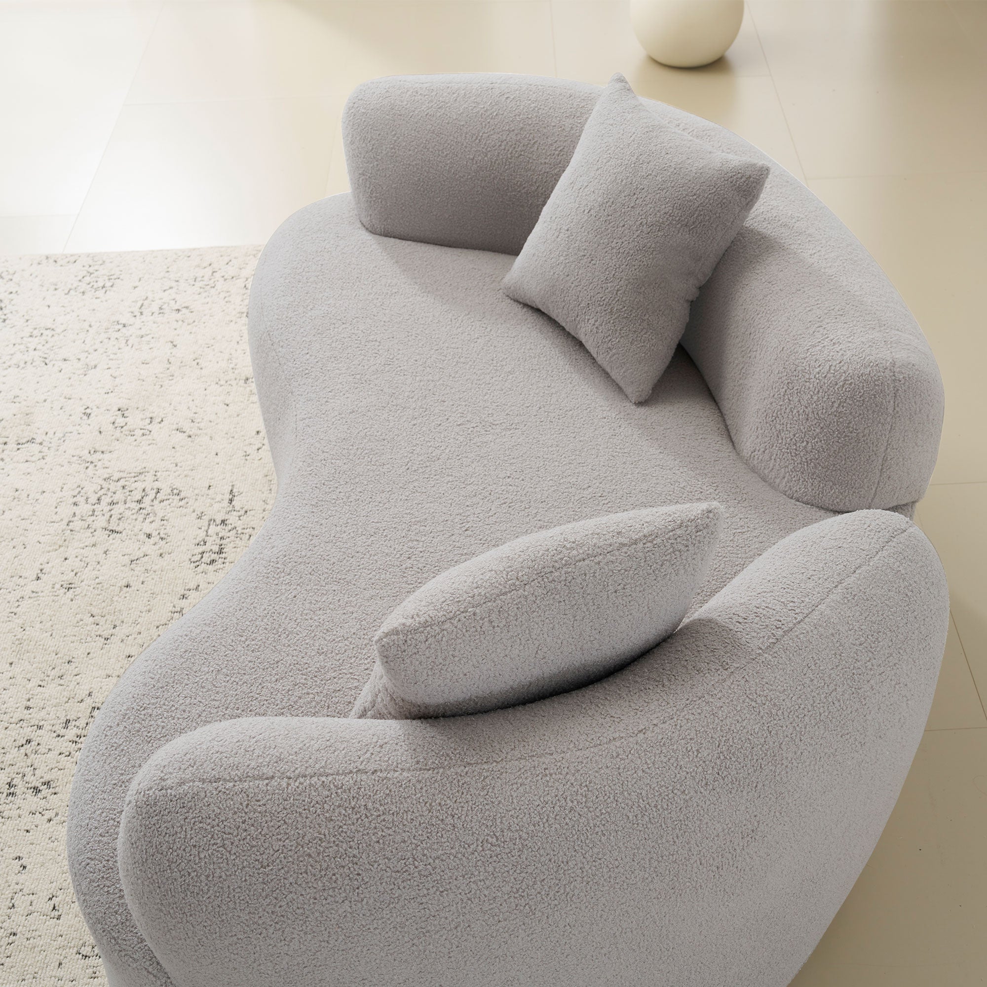 66.93 Inch Curved Loveseat