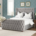 Brooklyn Queen Tufted Panel Bed Set, Opal