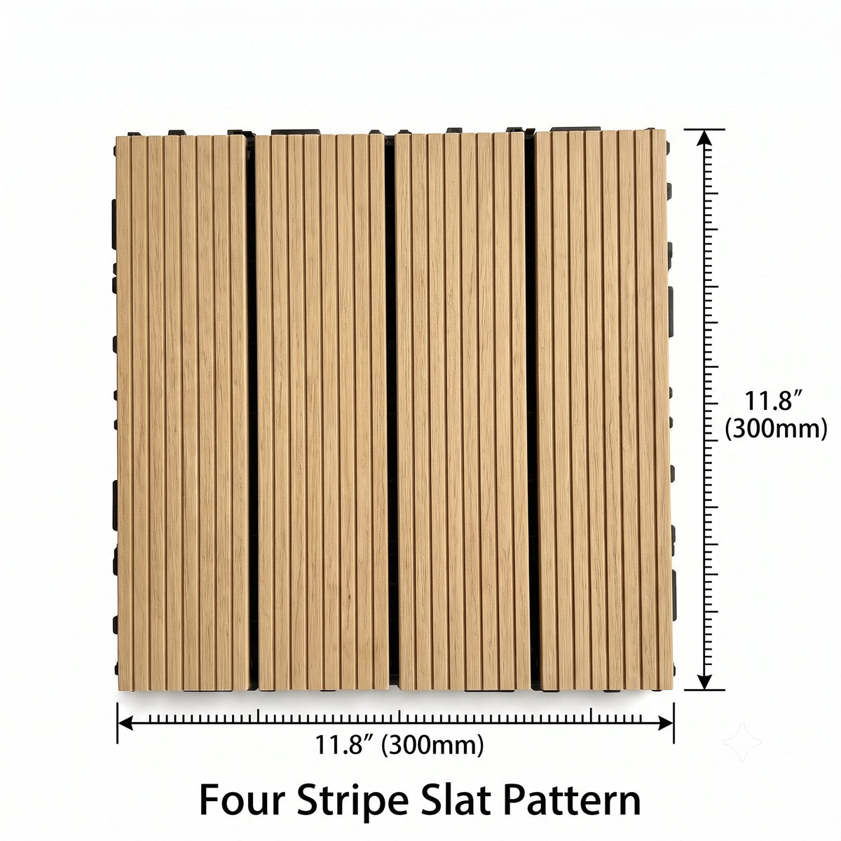 Interlocking WPC Deck Tiles 11.8"x11.8"
