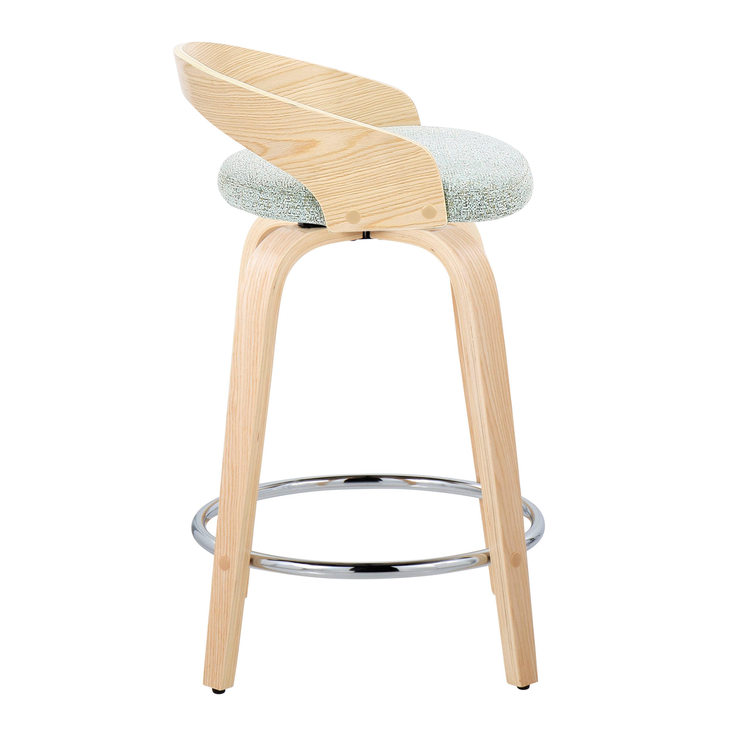 24" Contemporary Fixed-Height Counter Stool with Swivel