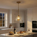 Ember Three Candle Lights Chain Pendant With Clear Glass - Satin