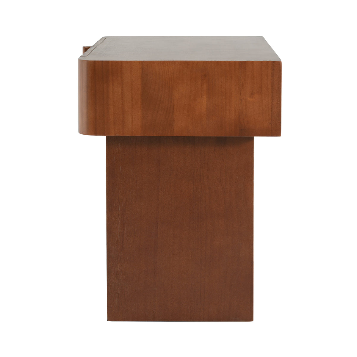 Wood End Table with Drawer, Mid-Century Accent Side Table