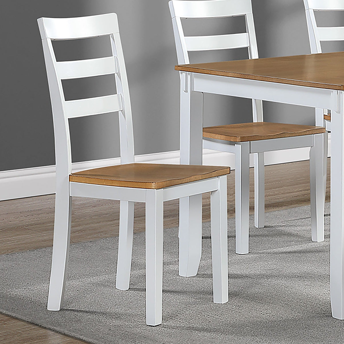 Contemporary 6pc Dining Set Table with 4 Side Chairs and Bench