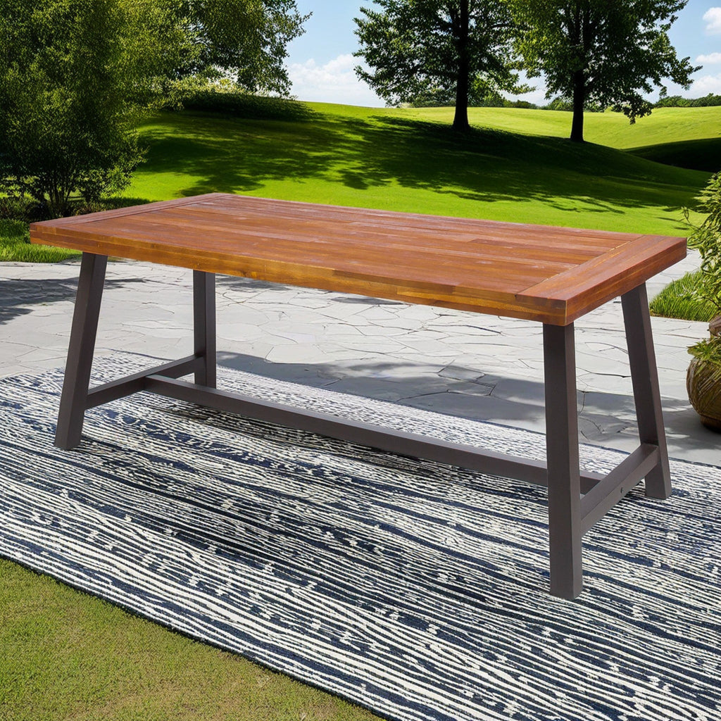 Carlie Outdoor Sandblast Finished Dining Table