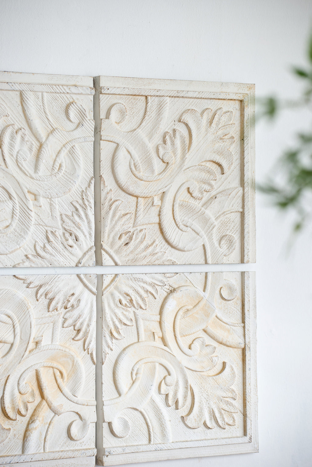 S/4 Distressed Wooden Square Wall Panels