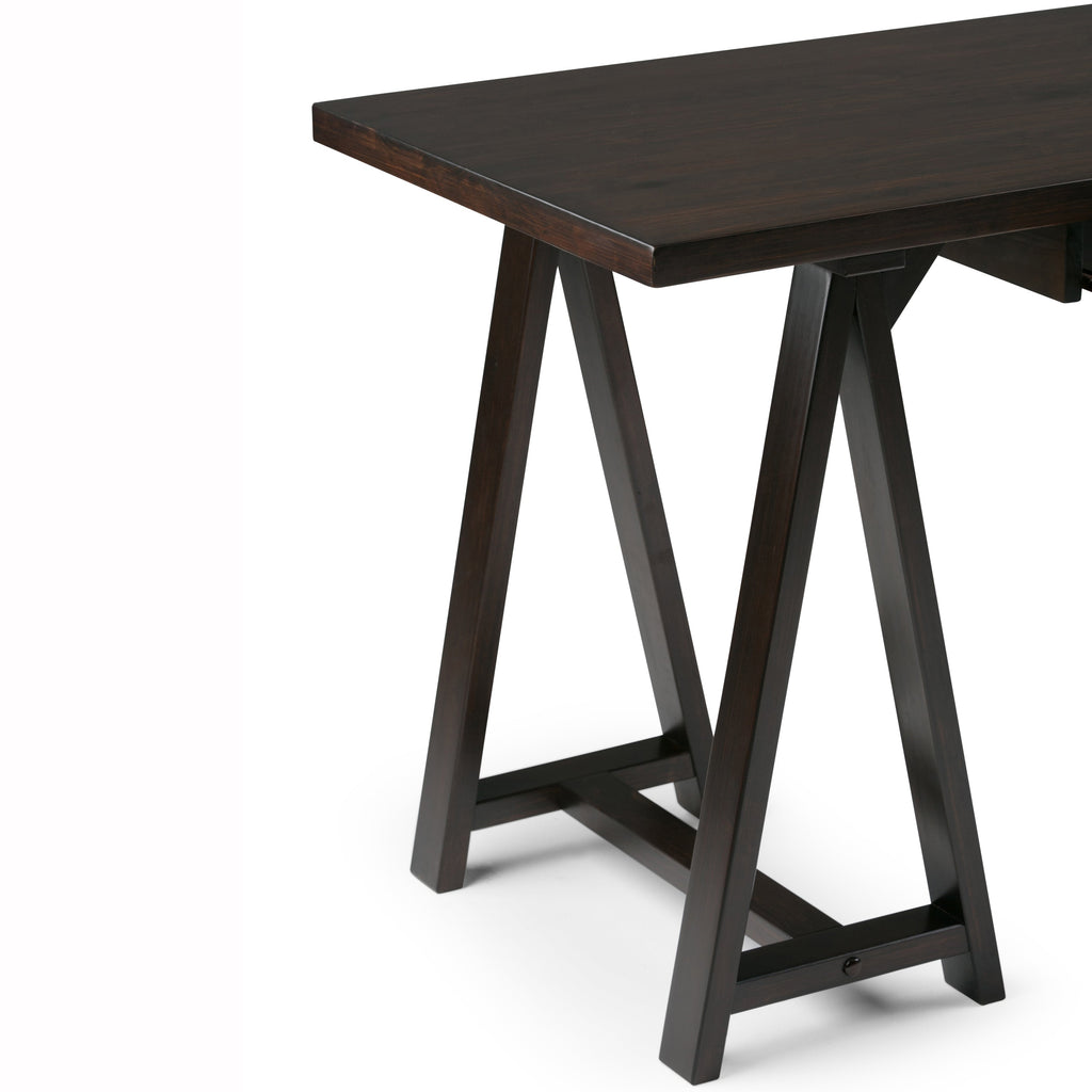 Sawhorse Desk - Dark Chestnut