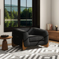 Alpine 44" Sherpa Arm Chair, Ebony