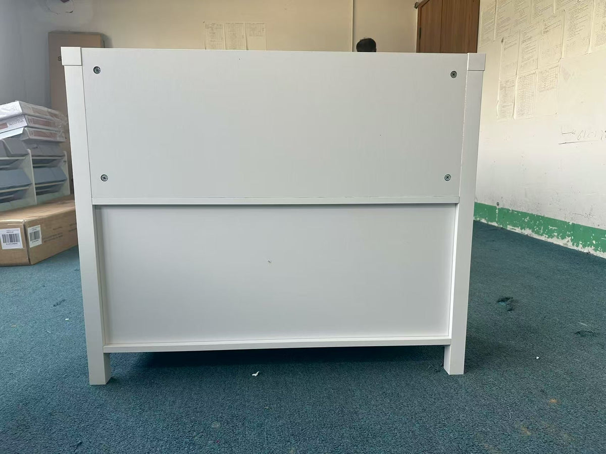 Kids Bookshelf with 3 Tier Front-Facing Storage and 3 Fabric Bins