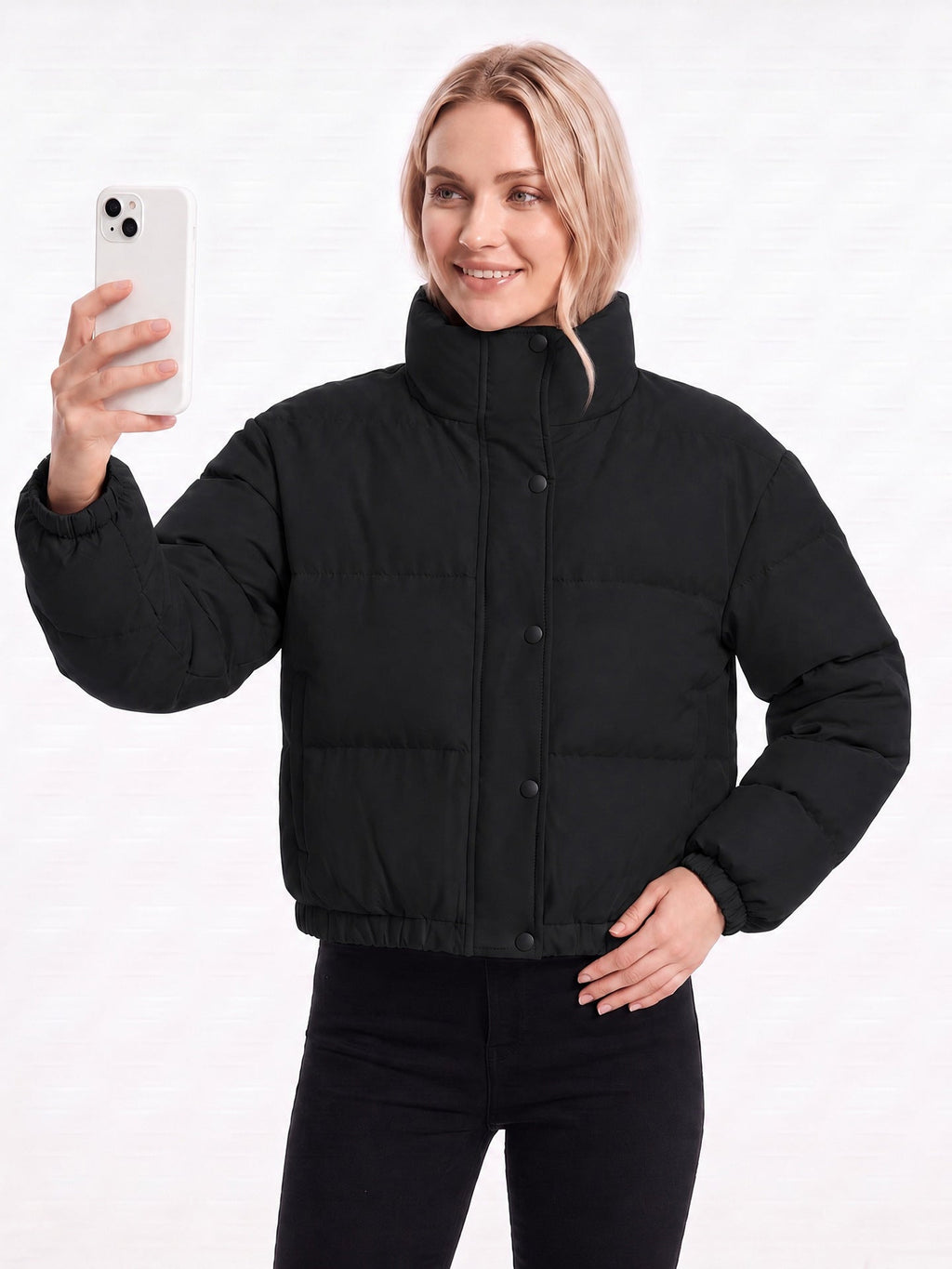 New Coat Small Bread Suit Short Vertical Collar European And American Women's Winter Fashion Casual Cotton Coat Women's Cross-Border