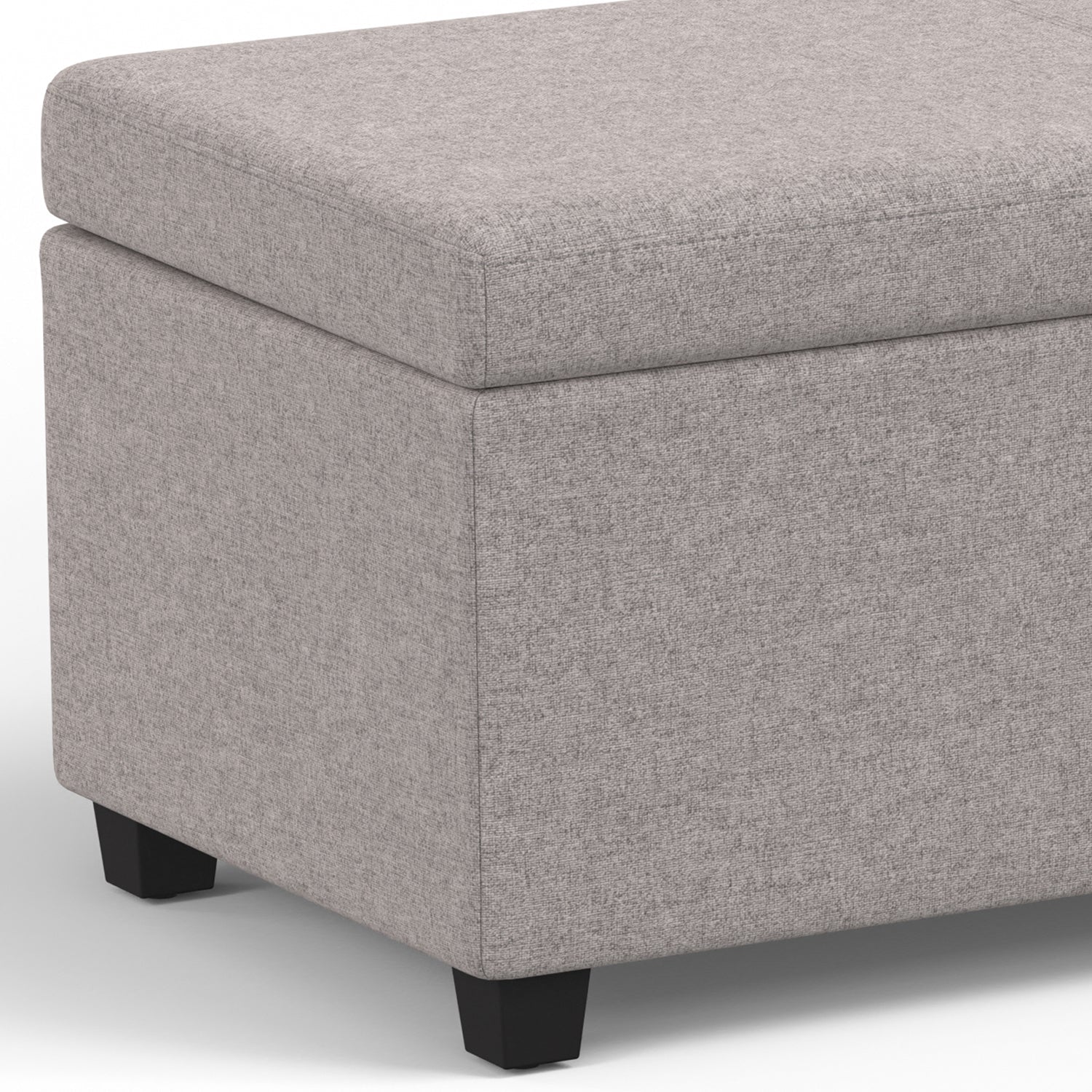 Avalon 54 Inch Wide Extra Large Storage Ottoman Bench in Cloud