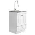 Lawrence 24" Laundry Cabinet with Faucet and Stainless Steel Sink