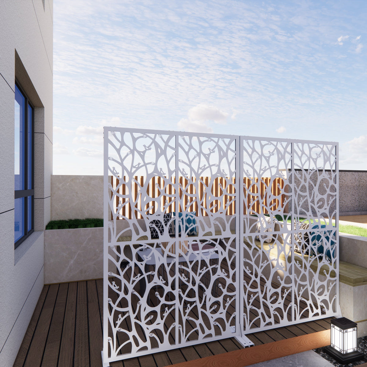 Metal Privacy Screens W3.8Ft X H6Ft