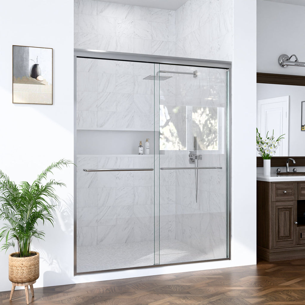 Semi-Frameless Double Sliding Shower Door