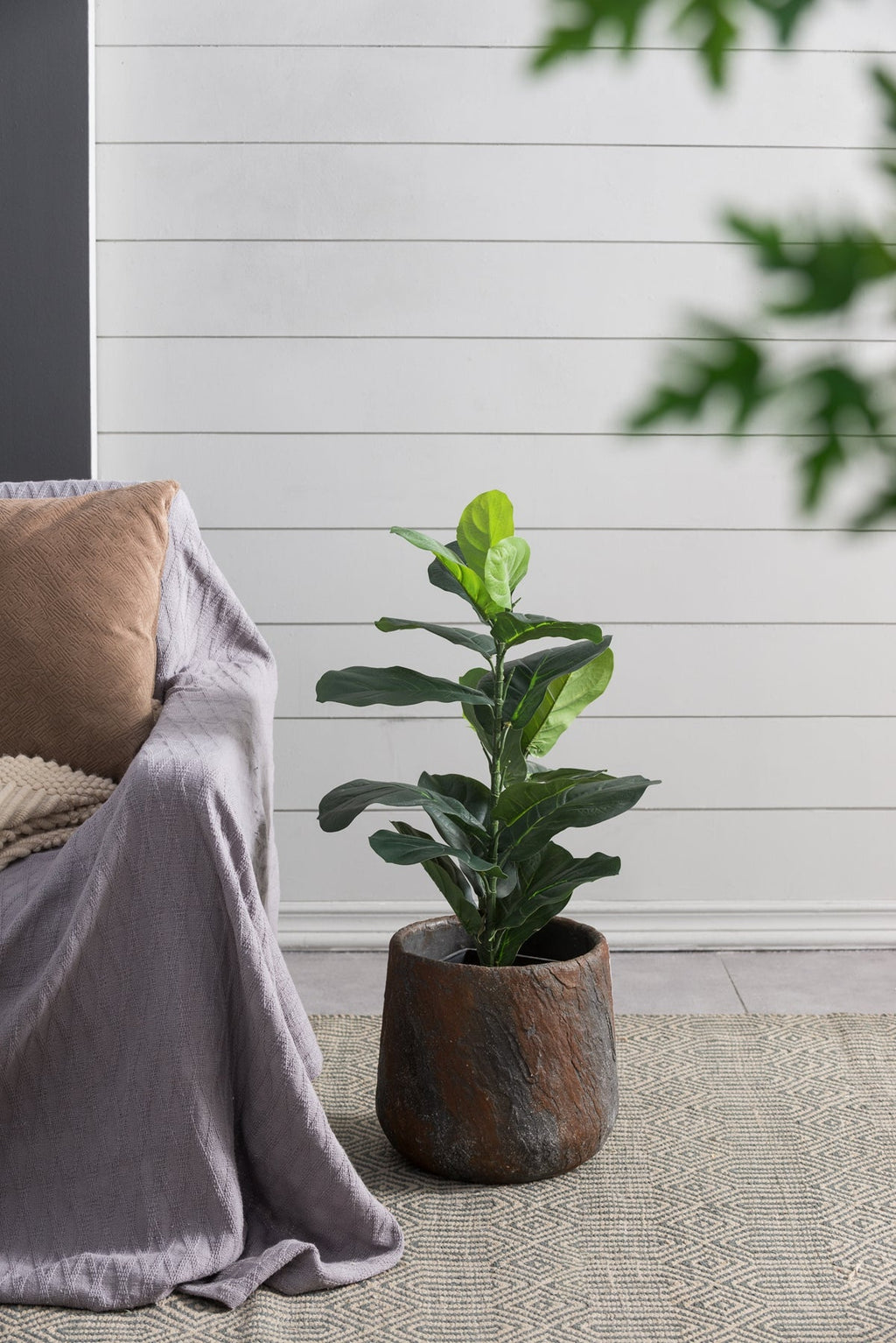 Cement Planter - 12.6" x 12.6" x 11.8"