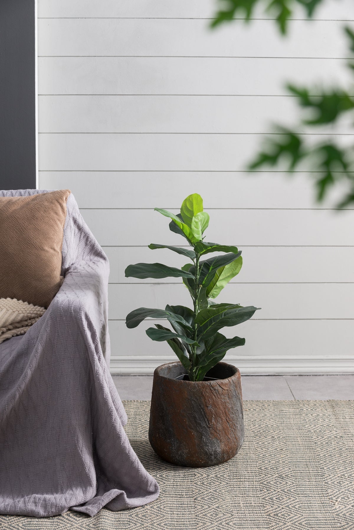 Cement Planter - 12.6" x 12.6" x 11.8"